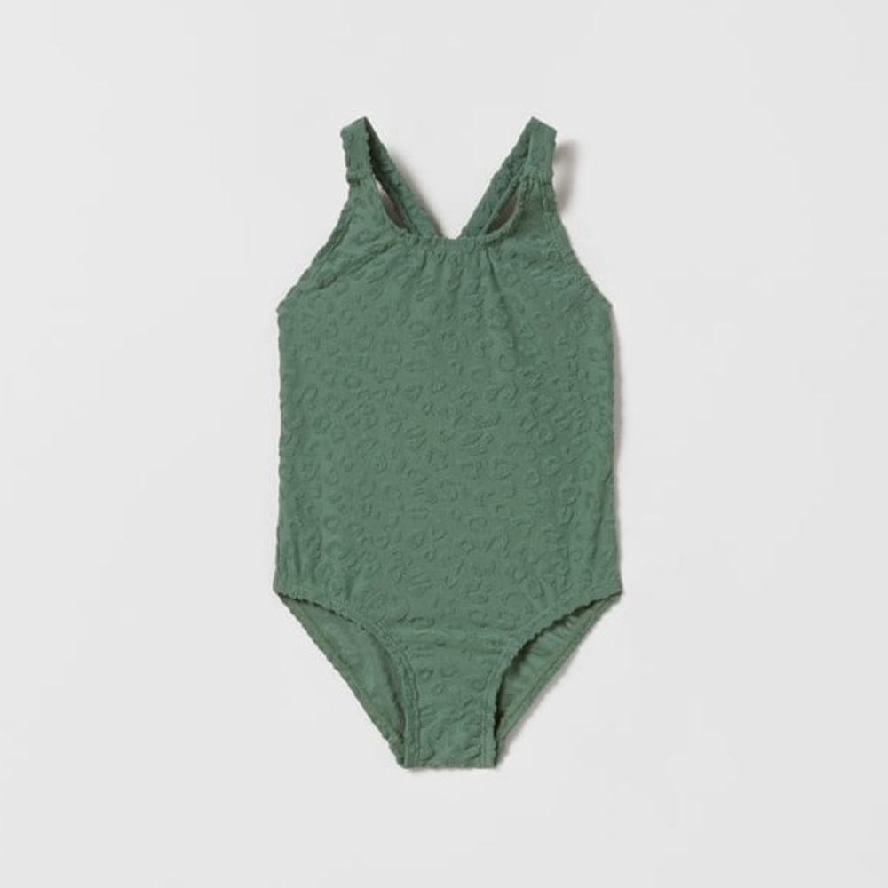Zara Animal Print Jacquard Swimsuit